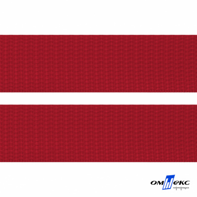 Красный- цв.171-Текстильная лента-стропа 550 гр/м2 ,100% пэ шир.30 мм (боб.50+/-1 м) - купить в Калининграде. Цена: 475.36 руб.