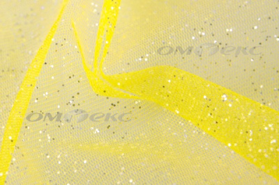 Сетка Глиттер, 40 гр/м2, шир.160см, цвет жёлтый - купить в Калининграде. Цена 163.01 руб.
