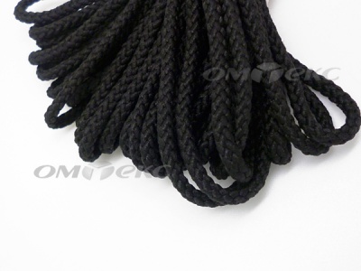 Шнур В-035 4 мм круп.плетение 100 м черный - купить в Калининграде. Цена: 156.40 руб.