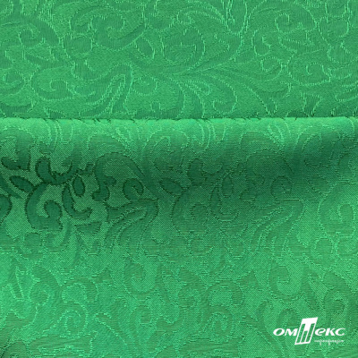 Ткань жаккард королевский, 100% полиэстр 180 г/м 2, шир.150 см, цв-зеленый - купить в Калининграде. Цена 293.39 руб.