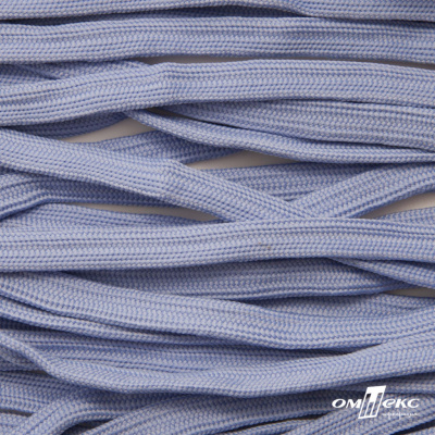Шнур плетеный (плоский) d-12 мм, (уп.90+/-1м), 100% полиэстер, цв.259 - голубой - купить в Калининграде. Цена: 8.62 руб.