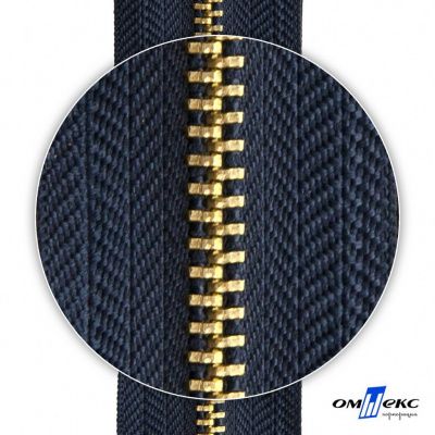 Молнии джинсовые металл т-4, 18 см латунь (YG), цв.- джинсовый синий (560) - купить в Калининграде. Цена: 21.57 руб.