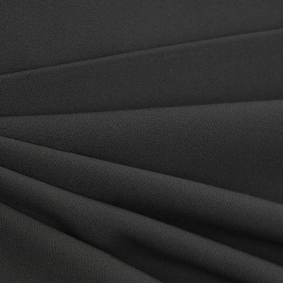 Костюмная ткань "Элис", 220 гр/м2, шир.150 см, цвет чёрный - купить в Калининграде. Цена 308 руб.