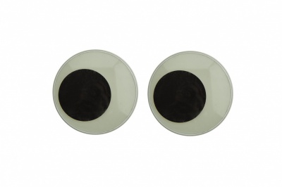 Глазки для игрушек, круглые, с бегающими зрачками, 40 мм/упак.20+/-2 шт, цв. -черно-белые - купить в Калининграде. Цена: 158.73 руб.