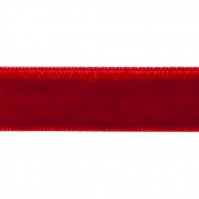 Лента бархатная нейлон, шир.12 мм, (упак. 45,7м), цв.45-красный - купить в Калининграде. Цена: 392 руб.