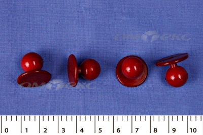 Пуговица поварская "Пукля", 10 мм, цвет красный - купить в Калининграде. Цена: 2.28 руб.