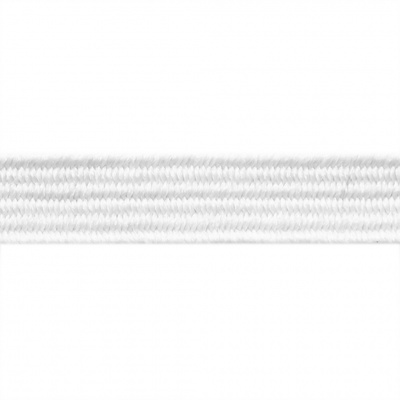 Резиновые нити с текстильным покрытием, шир. 6 мм (182 м/уп), цв.-белый - купить в Калининграде. Цена: 705.59 руб.