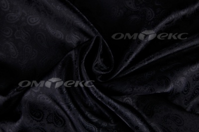 Ткань подкладочная жаккард Р14098, чёрный, 85 г/м2, шир. 150 см, 230T - купить в Калининграде. Цена 166.45 руб.