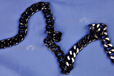 Цепь металл декоративная №9 (13,5*16,5) черная (10+/-1 м)  - купить в Калининграде. Цена: 808.92 руб.
