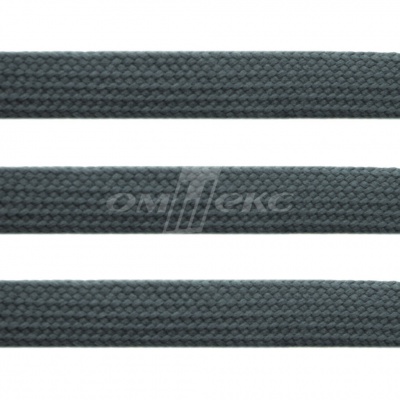 Шнур плетеный (плоский) d-12 мм, (уп.90+/-1м), 100% полиэстер, цв.272 - серый - купить в Калининграде. Цена: 8.62 руб.