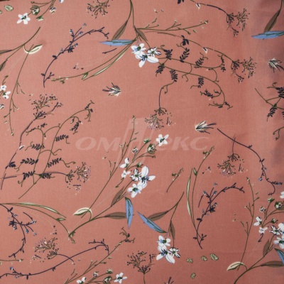 Плательная ткань "Фламенко" 2.1, 80 гр/м2, шир.150 см, принт растительный - купить в Калининграде. Цена 311.05 руб.