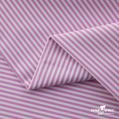 Ткань сорочечная Полоска Кенди, 115 г/м2, 58% пэ,42% хл, шир.150 см, цв.1-розовый, (арт.110) - купить в Калининграде. Цена 309.82 руб.