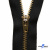 Молнии джинсовые металл т-5, 18 см латунь (YG), цв.-чёрный (580) - купить в Калининграде. Цена: 23.20 руб.