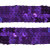 Тесьма с пайетками 12, шир. 20 мм/уп. 25+/-1 м, цвет фиолет - купить в Калининграде. Цена: 778.19 руб.