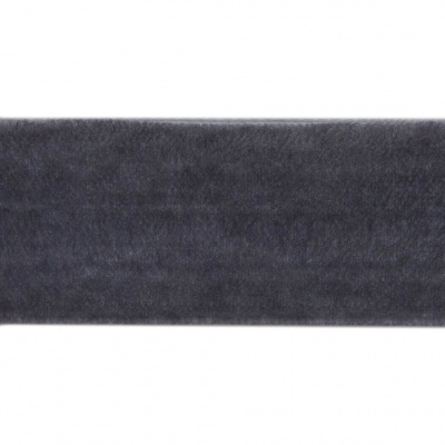 Лента бархатная нейлон, шир.25 мм, (упак. 45,7м), цв.189-т.серый - купить в Калининграде. Цена: 981.09 руб.
