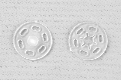 Кнопки пришивные пластиковые 15 мм, блистер 24шт, цв.-прозрачные - купить в Калининграде. Цена: 68.79 руб.