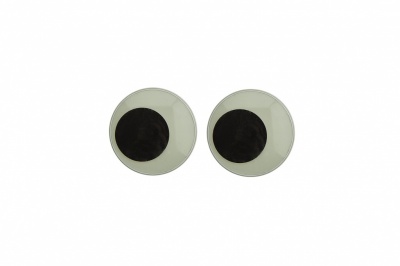 Глазки для игрушек, круглые, с бегающими зрачками, 10 мм/упак.50+/-2 шт, цв. -черно-белые - купить в Калининграде. Цена: 35.20 руб.
