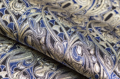 Ткань костюмная жаккард, 135 гр/м2, шир.150см, цвет синий№18 - купить в Калининграде. Цена 441.95 руб.