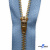 Молнии джинсовые металл т-5, 18 см латунь (YG), цв.-деним (231) - купить в Калининграде. Цена: 22.80 руб.