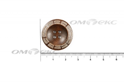 Пуговица деревянная круглая №53 (25мм) - купить в Калининграде. Цена: 3.68 руб.