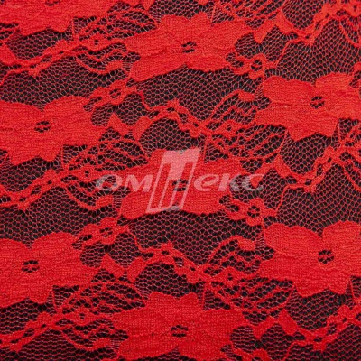 Кружевное полотно стрейч 15A61/RED, 100 гр/м2, шир.150см - купить в Калининграде. Цена 1 580.95 руб.