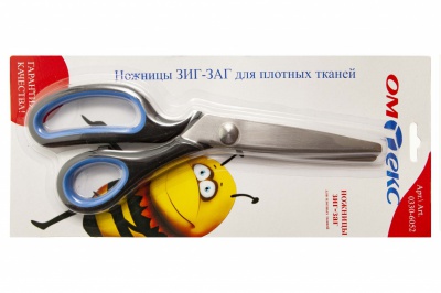 Ножницы арт.0330-6052 "ЗИГ-ЗАГ" 5 мм, для плотных тканей , 9"/ 229 мм - купить в Калининграде. Цена: 733.08 руб.