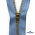 Молнии джинсовые металл т-4, 18 см латунь (YG), цв.-деним (231) - купить в Калининграде. Цена: 21.57 руб.