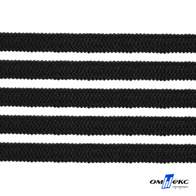 Лента эластичная вязанная (резинка) 4 мм (200+/-1 м) 400 гр/м2 черная бобина "ОМТЕКС" - купить в Калининграде. Цена: 1.78 руб.