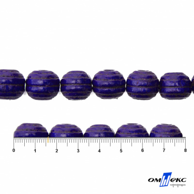 0309-Бусины деревянные "ОмТекс", 16 мм, упак.50+/-3шт, цв.018-фиолет - купить в Калининграде. Цена: 62.22 руб.