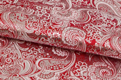 Ткань костюмная жаккард, 135 гр/м2, шир.150см, цвет красный№3 - купить в Калининграде. Цена 441.94 руб.