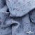 Ткань Муслин принт, 100% хлопок, 125 гр/м2, шир. 140 см, #2308 цв. 69 серо-голубой с цветком - купить в Калининграде. Цена 413.11 руб.