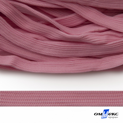 Шнур плетеный (плоский) d-12 мм, (уп.90+/-1м), 100% полиэстер, цв.256 - розовый - купить в Калининграде. Цена: 8.62 руб.