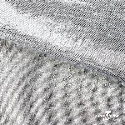 Трикотажное полотно голограмма, шир.140 см, #602 -белый/серебро - купить в Калининграде. Цена 385.88 руб.