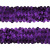 Тесьма с пайетками 12, шир. 30 мм/уп. 25+/-1 м, цвет фиолет - купить в Калининграде. Цена: 1 098.48 руб.