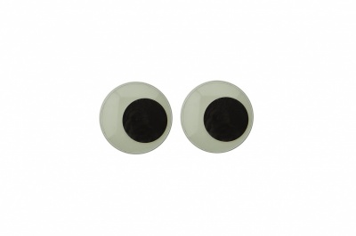 Глазки для игрушек, круглые, с бегающими зрачками, 8 мм/упак.50+/-2 шт, цв. -черно-белые - купить в Калининграде. Цена: 15.88 руб.