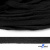 Шнур плетеный d-8 мм плоский, 70% хлопок 30% полиэстер, уп.85+/-1 м, цв.- чёрный - купить в Калининграде. Цена: 735 руб.