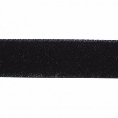 Лента бархатная нейлон, шир.12 мм, (упак. 45,7м), цв.03-черный - купить в Калининграде. Цена: 448.27 руб.