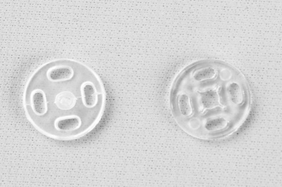 Кнопки пришивные пластиковые 11,5 мм, блистер 24шт, цв.-прозрачные - купить в Калининграде. Цена: 59.44 руб.