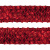 Тесьма с пайетками 3, шир. 35 мм/уп. 25+/-1 м, цвет красный - купить в Калининграде. Цена: 1 308.30 руб.
